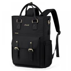 LOVEVOOK 14 15.6 17 Inch Student School Book Bags with USB Port Womens Fashion Casual Waterproof Laptop Backpack for Woman Girls
