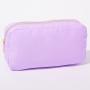 Stock Lavender S M L XL 4 Pieces No MOQ Nylon DIY Personalize Cosmetic Bag Zipper Pouch Gift for Girl Women Large Makeup Bags