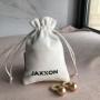 Custom Logo Printed Plush Cotton Velvet Jewelry Bag Soft Velvet Gift Packaging Drawstring Pouch
