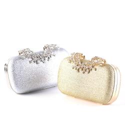 New dress with one shoulder slanted hanging handbag evening bags women's clutch bag