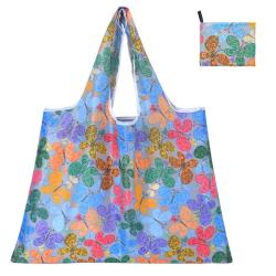 Large Capacity Oxford Folding Shopping Bag 210D Polyester Eco-Friendly Portable Storage Bag for Supermarket Use