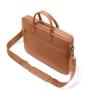 Custom Messenger Bag Satchel With Metal Zippers Premium Slim 16" Business Briefcase Tablet Bag Leather Laptop Bag