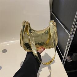 Western style texture small square bag for women 2024 handbag fashionable underarm bag pu leather single crossbody shoulder bag