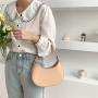 Custom Korean Ladies Hand Bags High Quality PU Leather Designer Fashion Handbags Famous Brands Plain Small Underarm Shoulder Bag