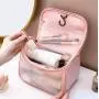 ZR474 Makeup Bag PVC TPU Small Portable Semi Transparent Frosting Cosmetic Storage Bag Makeup Cosmetics Mini Wash Bag Travel