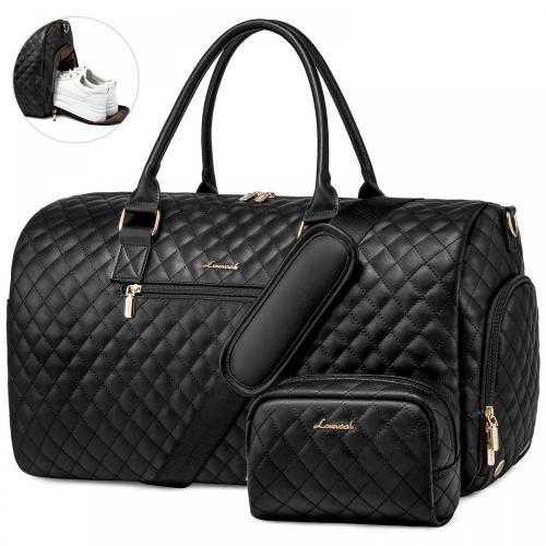 Wholesale waterproof fashion durable bag men leather travel cabin bags large outdoor travelling duffel weekender bag woman