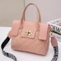 2024 Summer Fashion Women's Handbag Handheld Diamond Pattern Bag Lady's Bag
