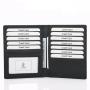 Factory Wholesale Men's Leather Wallets Anti-Theft RFID Blocking Wallet Black Credit Card Holder Money Cash Clip