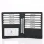 Factory Wholesale Men's Leather Wallets Anti-Theft RFID Blocking Wallet Black Credit Card Holder Money Cash Clip
