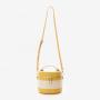 New arrival yellow Pu leather bucket handbags makeup handbag for woman high quality shoulder bag