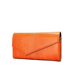 Custom Hand Made Luxury Designer Real Genuine Lizard Skin Leather Ladies Women Wedding Evening Envelope Clutch Wallet Bags