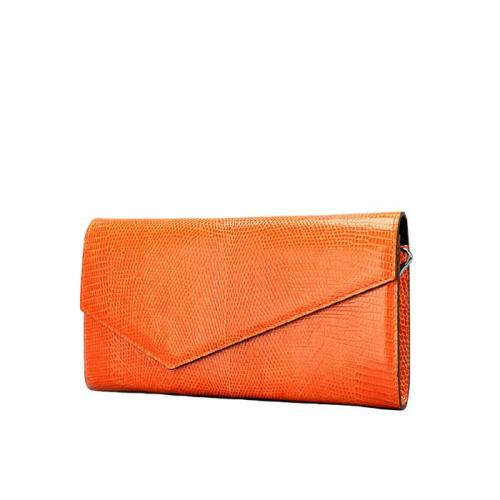 Custom Hand Made Luxury Designer Real Genuine Lizard Skin Leather Ladies Women Wedding Evening Envelope Clutch Wallet Bags