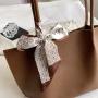 Fast delivery waterproof brown black PU leather lady handbags tote bag with custom print logo