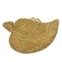 New Leaf Diamond Banquet Bag Metal Hard Box Rhinestone Handbag Crystal Clutch Bag Evening bags pochette femme