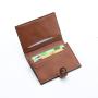 Slim credit card holder bifold wallet custom high quality genuine leather minimalist wallet for men