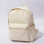 Keymay Custom High Quality Plain Color Kids Teenager Back to School Smell Proof Book Bag Corduroy School Bag Corduroy Backpack