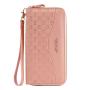 ZR872 Women's Wallet Long Handbag PU Double-layer Zipper Coins Wallet Purse Stylish Contrast Color Mobile Phone Bag Card Holder