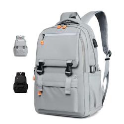ZF096 New Casual Shoulder Bag Men Outdoor Waterproof Travel Backpack Oxford Cloth Laptop Bag Student Schoolbag USB Port