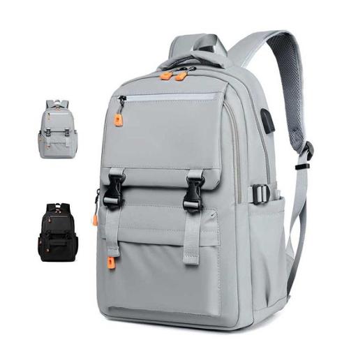 ZF096 New Casual Shoulder Bag Men Outdoor Waterproof Travel Backpack Oxford Cloth Laptop Bag Student Schoolbag USB Port