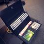 High quality Lattice Purses Fashion Ladies Long Clutch Coin Purses Fold Leather Wallets For Women