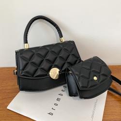 Over-grown-type Women Handbags Ladies Hand Bags Pure Color Bolsosparamujeres A Set Of Two Handbags For Women Luxury Sac Main
