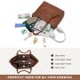 LOVEVOOK 2024 new leather Woven Bag large capacity fashion Vegan purses for school work daily use women office tote shoulder bag