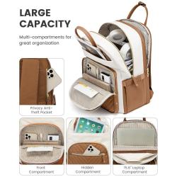 High quality LOVEVOOK quilted bags new waterproof student outdoor backpack bag for girls 15.6 17in large travel laptop backpacks