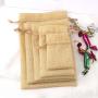 Eco-friendly Natural Jute Burlap Hessian Drawstring Pouch Hig Quality Candy Wedding Favor Gift Linen Jute Bag