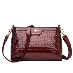 Luxury Designer High Quality Crocodile Stripe Paint Leather Women's Messenger Bags Crossbody Shoulder Bag For Women