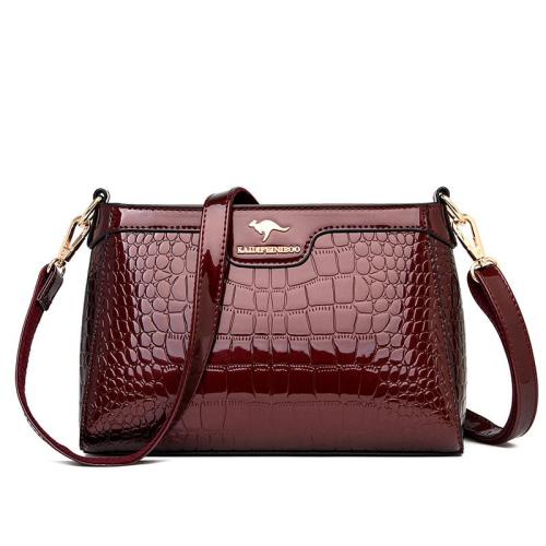 Luxury Designer High Quality Crocodile Stripe Paint Leather Women's Messenger Bags Crossbody Shoulder Bag For Women