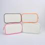 Wholesale Stock New Fashion Makeup Cosmetic Bag Custom Design Portable Travel Zipper Multi Colors Women Canvas Makeup Pouch