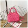 Pleated Handbags Fashion Pure Color Handbag For Women Luxury Small And Square Woman Bags Shoulder Bag