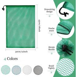 Nylon Mesh Golf Ball Bag Drawstring Basketball Soccer Net Bag Customized Mesh Laundry Bag