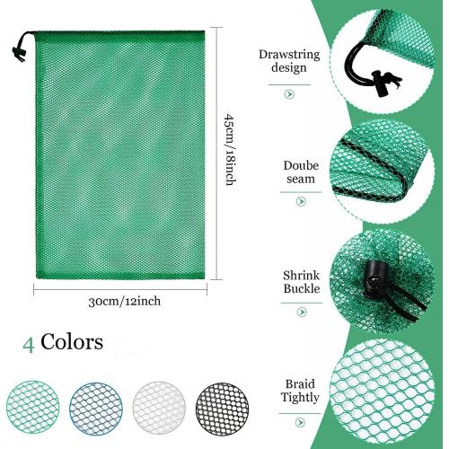 Nylon Mesh Golf Ball Bag Drawstring Basketball Soccer Net Bag Customized Mesh Laundry Bag