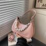 Designer PU Leather Hobo Handbags For Women Custom Pearl Love Chain Shoulder Trap Bag Women's Hobo Bags