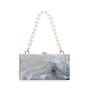 New Fashion Wholesale Custom Texture Women'S Pearl Chain Handbag Watercolor Acrylic Evening Bag For Women 2024