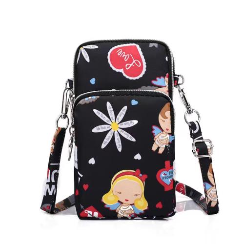 Custom Casual Mobile Shoulder Bag Women's Wrist Customs Wallet Cute Anime Oxford fabric mobile phone bag Cartoon Girl's ca bag