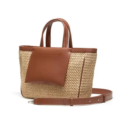 New Large Straw Beach Bags Bali Fashion Seagrass Straw Beach Sea Tote Bag For Women Taschen String Handbags For Beach