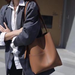 Women's fashion casual simple plain shoulder bag Fashion Designer Pu Leather Material Women Handbag Wholesale
