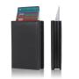 Wholesale Stainless Steel Card Holder Pu Leather Pop Up Card Holder Aluminum Card Holder