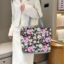 ZR416 New Printed Canvas Bag Wholesale Leisure Women's Fashion Portable Underarm Bag Shopping Bag