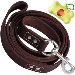 Premium Good Genuine Leather Leash for Dog Training Leash Dog