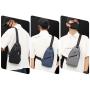 ZR521 Mens Chest Bag Vest New USB Shoulder Bag Sports Travel Cross Body Bag Leisure Solid Color Nylon Cloth Sling Chest