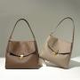 New top layer cowhide versatile single shoulder crossbody large capacity women's bag