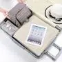 Gelory Stripe Travel Wash Bag Womens Toiletry Pouch Organizer Shaving Cosmetic Case Waterproof Storage Bag