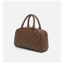 New Fashion Top-handle bags For Women Elegant Lady Shoulder Bags Brown PU Leather Handbags For Winter