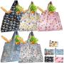 Factory Direct Supply Reusable Expandable Grocery Bags Printed Heavy Duty Foldable Shopping Tote Bags