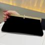 Retro Black Elegant Velvet Lady Handbag Dress Banquet Evening Clutch Bag Rhinestone Shiny Portable Women's Purses sac tendance