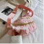 2024 Custom Logo Denim Shoulder Fanny Pack For Women Jeans Waist Bag With Charm