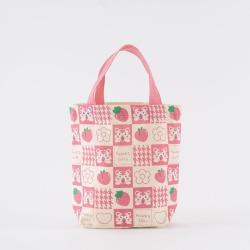 New Cute Rabbit and Tiger Striped Canvas Shopping Bag Custom Logo wholesale printable packaging small cotton canvas tote bag
